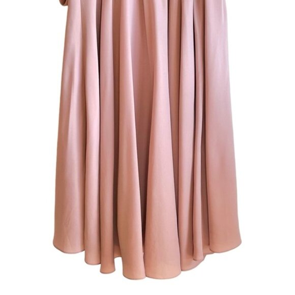 BHLDN Hitherto Sydney Wrap Dress Size 6 Mauve Pink Cap Sleeve Bridesmaids - Picture 7 of 15